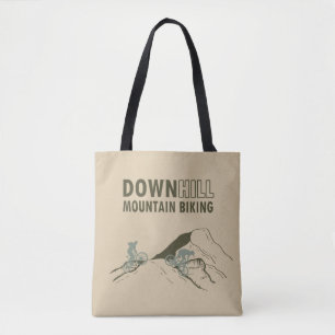 Downhill mountain biking tote bag