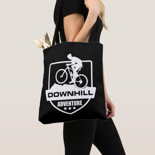 Downhill mountain biking tote bag