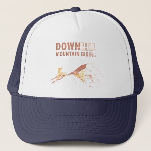 downhill mountain biking trucker hat