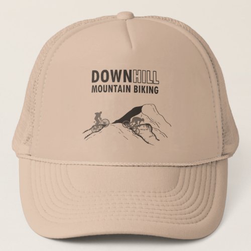 downhill mountain biking trucker hat