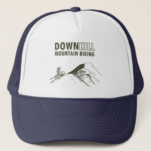 downhill mountain biking trucker hat