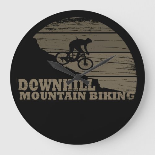 Downhill mountain biking vintage large clock