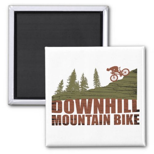 Downhill mountain biking vintage magnet