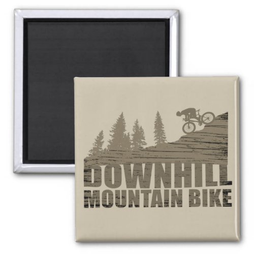 Downhill mountain biking vintage magnet