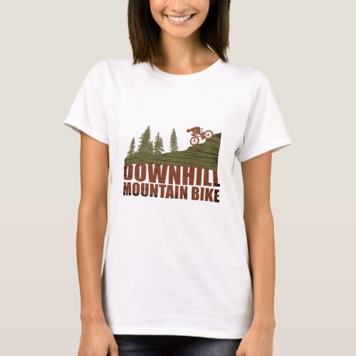 Downhill mountain biking vintage T_Shirt