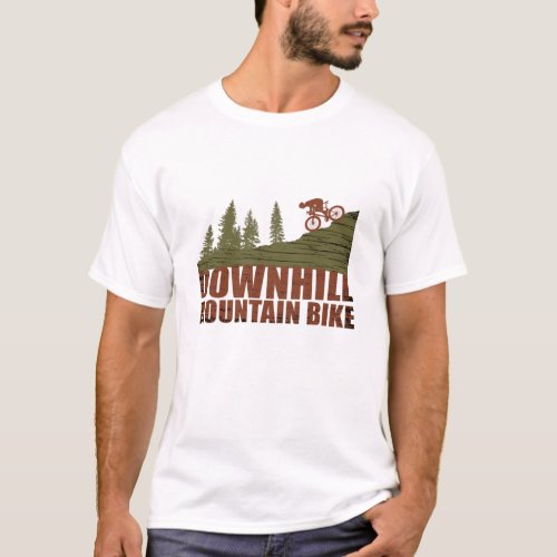 Downhill mountain biking vintage T_Shirt