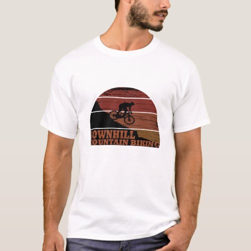 Downhill mountain biking vintage T_Shirt