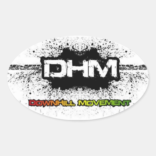 downhill movment oval sticker (Front)