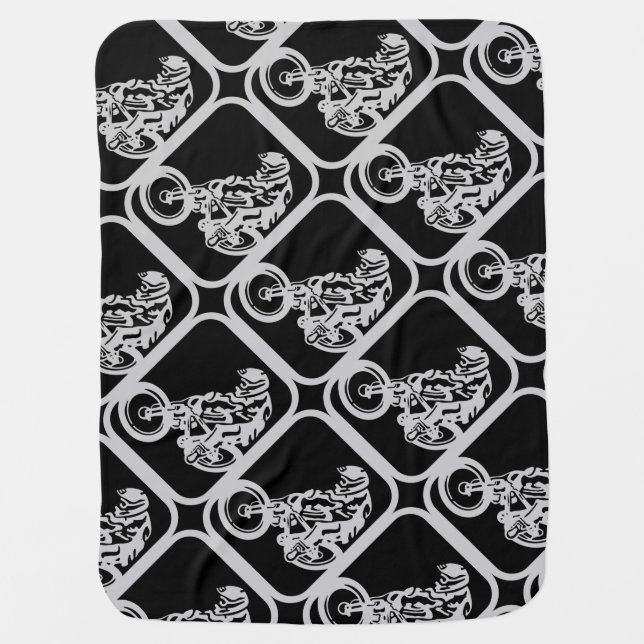Downhill MTB Baby Blanket (Front)