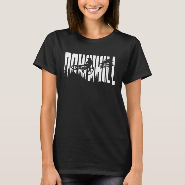 Downhill MTB Mountain Bike DH Biker Bike Park T-Shirt (Front)