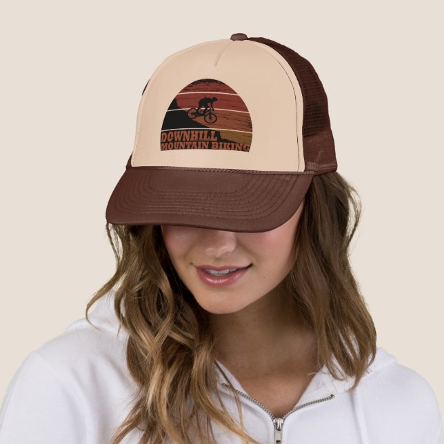 mountain biking trucker hat