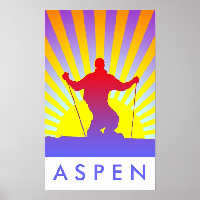 downhill ski aspen poster (Front)