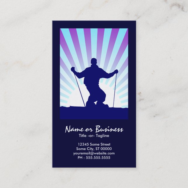 downhill ski business card (Front)