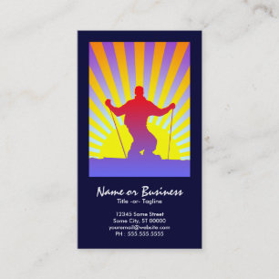 downhill ski business card
