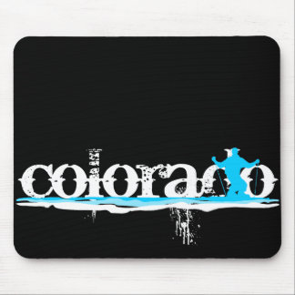 downhill ski stripes : colorado mouse pad