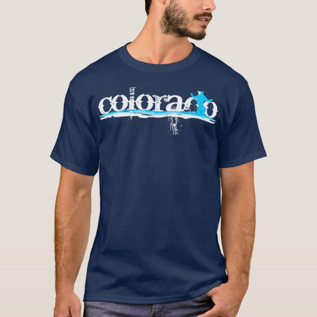 downhill ski stripes : colorado T-Shirt (Front)