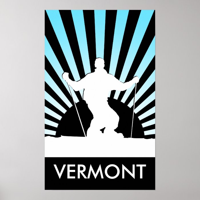 downhill ski vermont posters