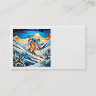 Downhill Skier Business Cards