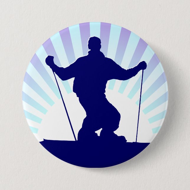 downhill skier button (Front)