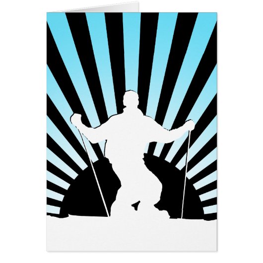 downhill skier cards (Front)