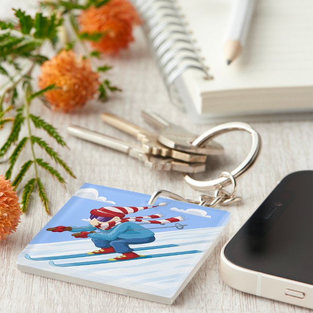 Downhill Skier Keychain (Creator Uploaded)