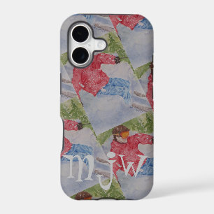 DOWNHILL SKIER MONOGRAM iPhone 17 CASE