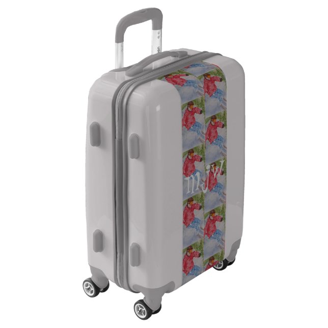 DOWNHILL SKIER MONOGRAM LUGGAGE (Rotated Left)