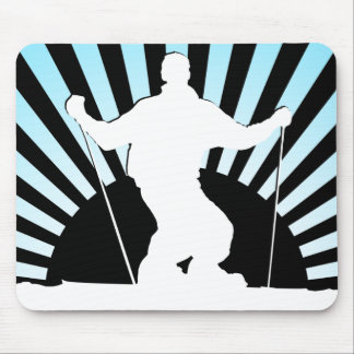 downhill skier mouse pad