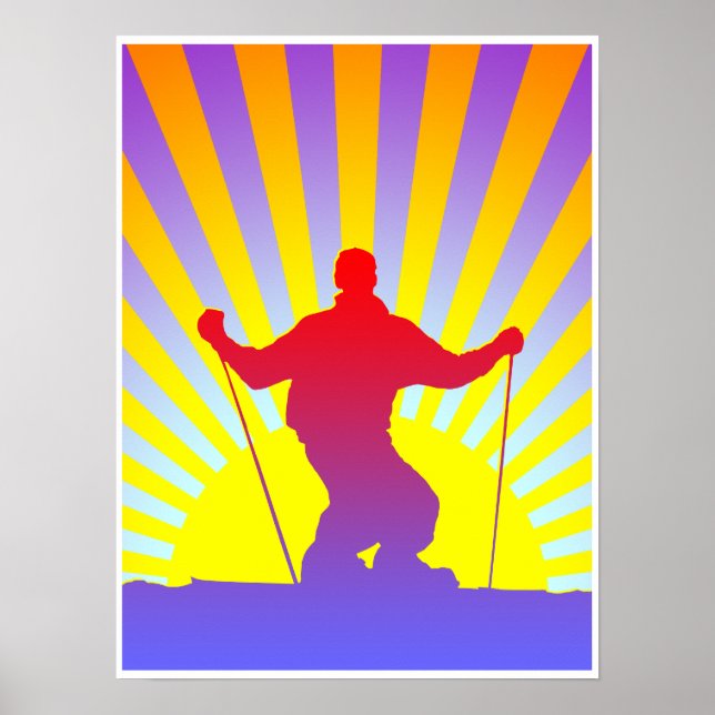 downhill skier poster (Front)