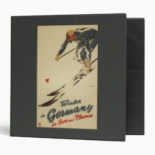 Downhill Skier - Sport and Pleasure Promo 3 Ring Binder