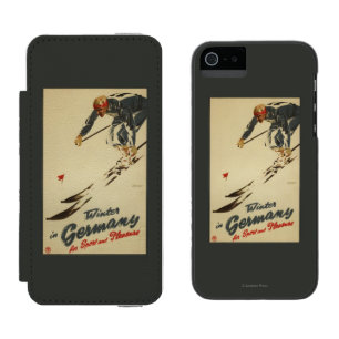 Downhill Skier - Sport and Pleasure Promo Wallet Case For iPhone SE/5/5s