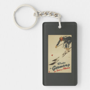 Downhill Skier - Sport and Pleasure Promo Keychain