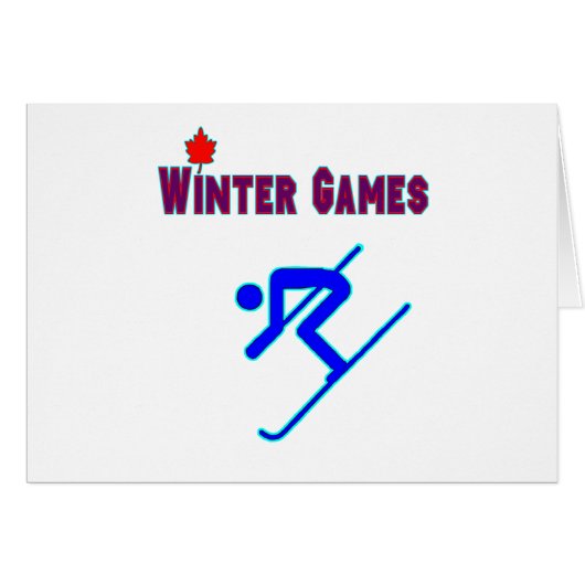 Downhill Skiing Cards (Front Horizontal)