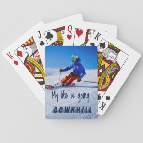 Downhill Skiing Funny Motivational Snow Ski Playing Cards