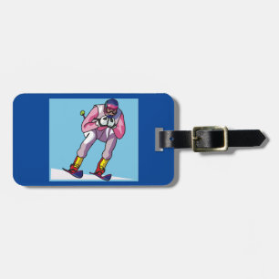 Downhill Skiing Luggage Tags