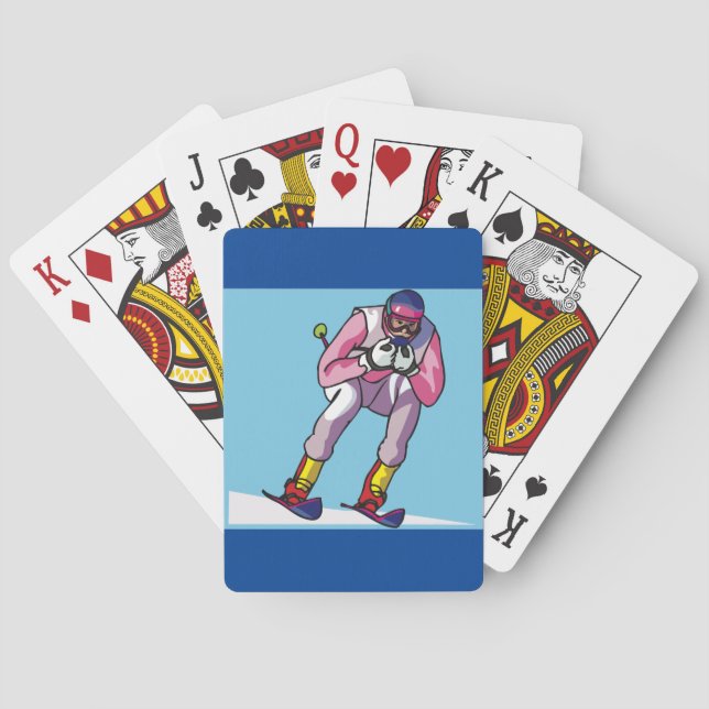 Downhill Skiing Playing Cards (Back)