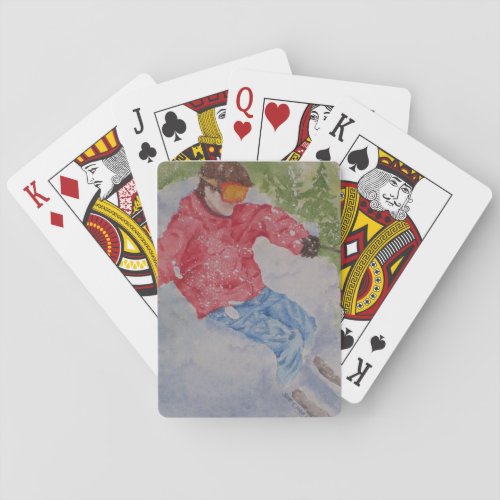 DOWNHILL SKIING PLAYING CARDS