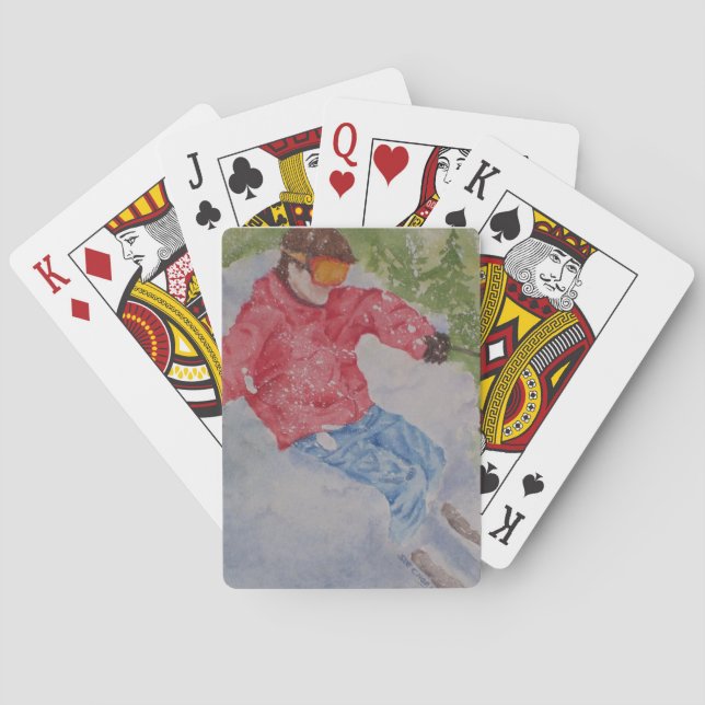 DOWNHILL SKIING PLAYING CARDS (Back)