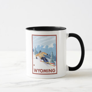 Downhill Snow SkierWyoming Mug
