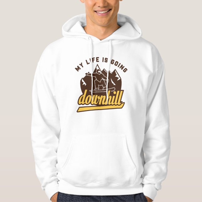 Downhill Snowboarding Hoodie (Front)