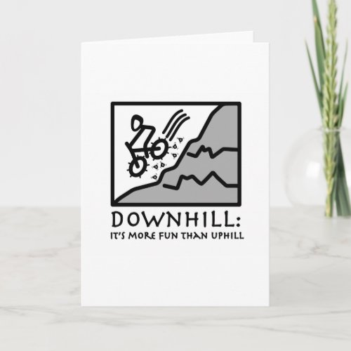 Downhill Thrill Mountain Biking Card