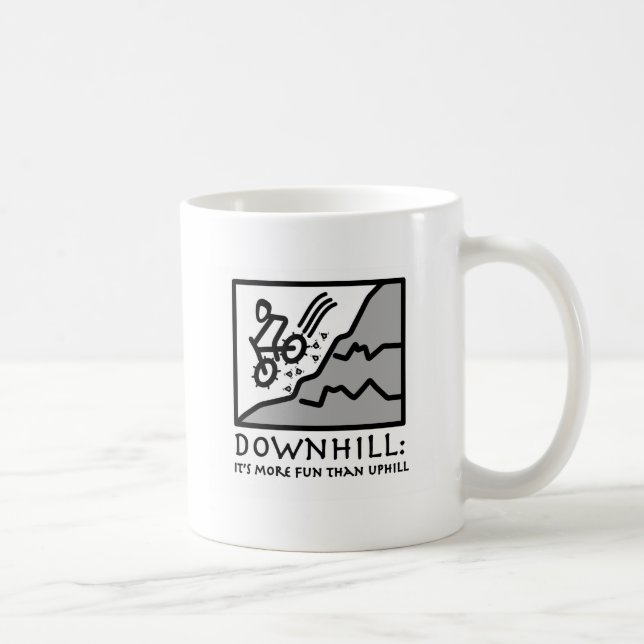 Downhill Thrill Mountain Biking Coffee Mug (Right)