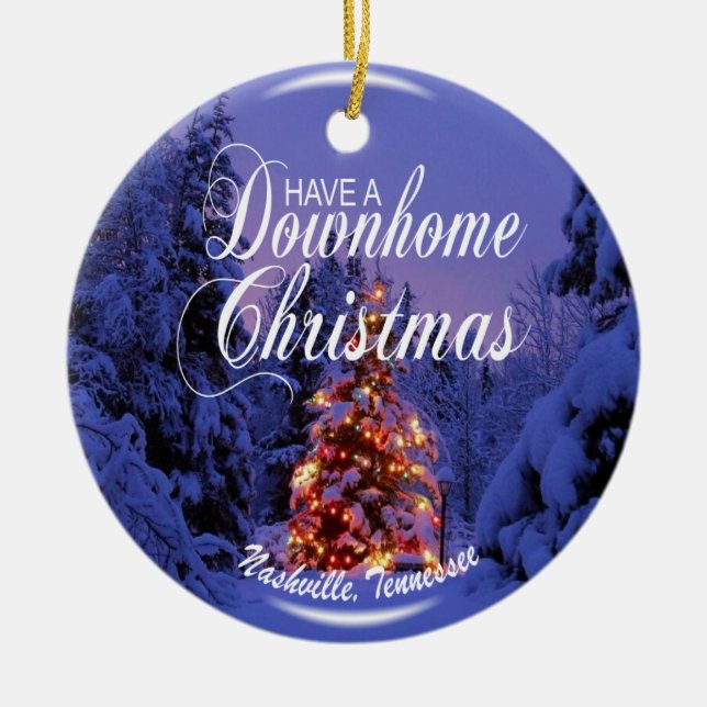 Downhome Nashville Christmas Ornament (Front)