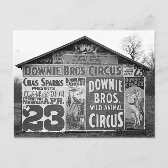 Downie Bros. Circus, 1936 Postcard (Front)