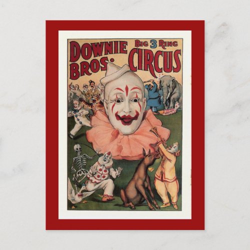 Downie Bros Vintage Circus Postcard