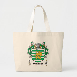 Downing Family Crest Large Tote Bag