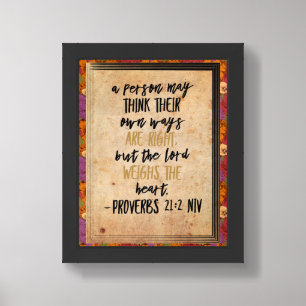 Downlaod Available - Proverbs 21:2 Framed Art