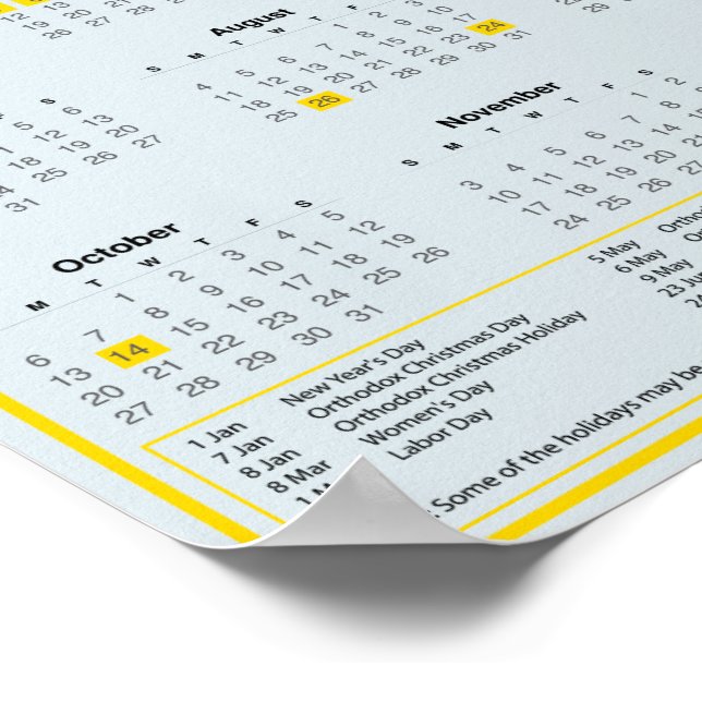 Ukrainian Horizontal Pocket Calendar For 2023 Vector Image