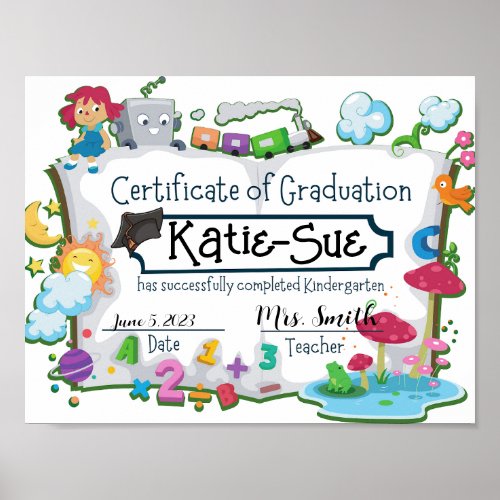Download an Print Kindergarten Graduation Template