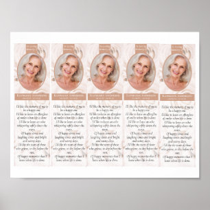 Download Floral 2x7" DIY Funeral Bookmark Template Poster